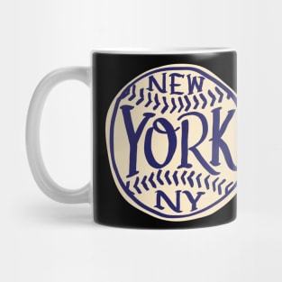 NYC New York Hand Drawn Typography Baseball Mug